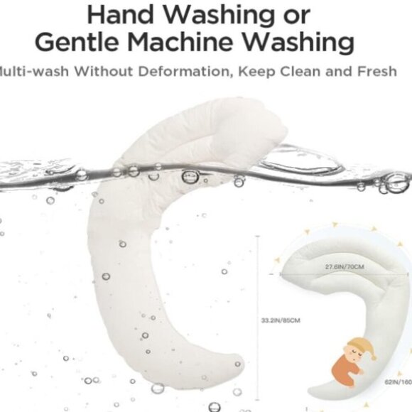 NEW CHOC CHICK MOON SHAPE KIDS BODY PILLOW TRAVEL NAPTIME VACATION - Picture 5 of 10